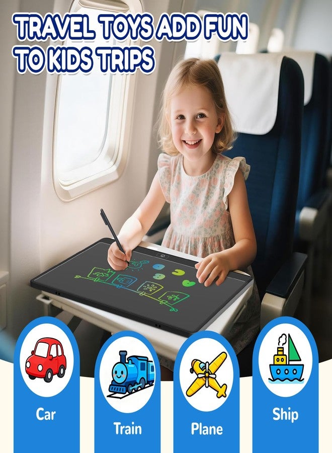 Kinayue LCD Writing Tablet,16 Inch Colorful Screen Doodle Board Toddler Educational Toys for 3 4 5 6 Years Old Boys Girls Reusable Portable Drawing Tablet Christmas Toys Gifts for Kids (Black) - Image 5